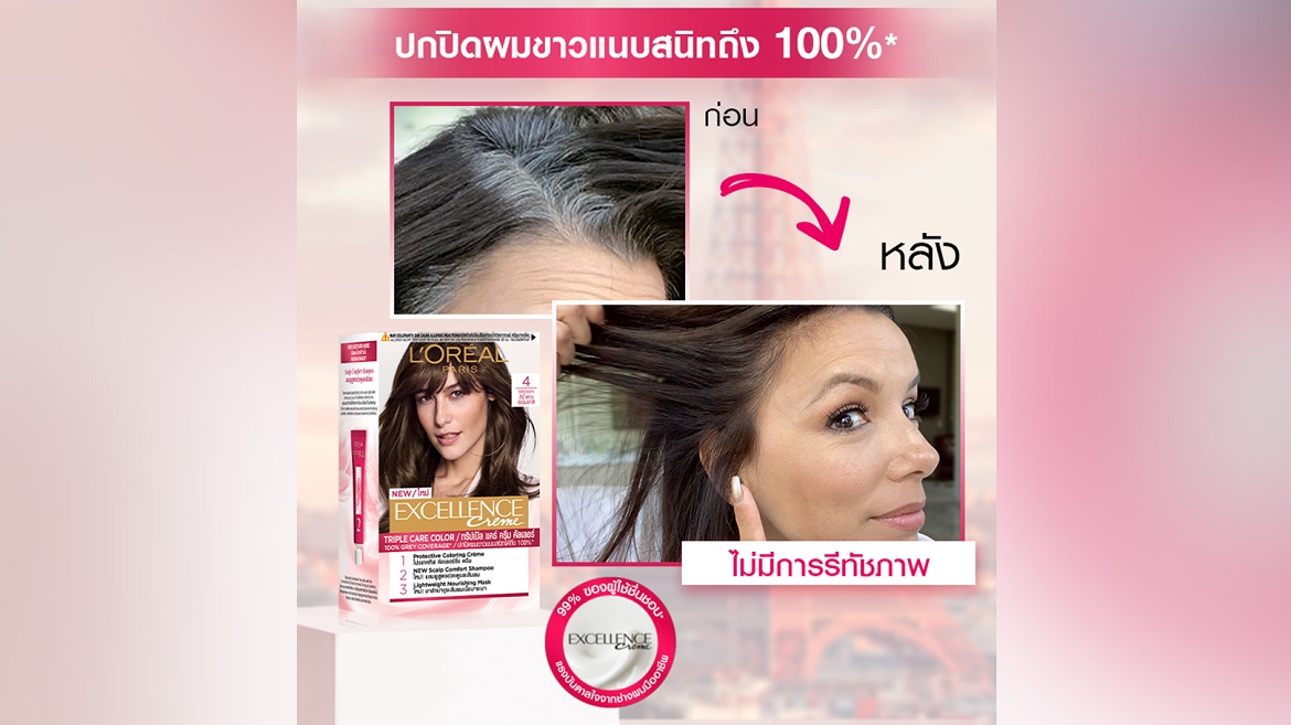 ปิดผมขาวแนบสนิทถึง 100%